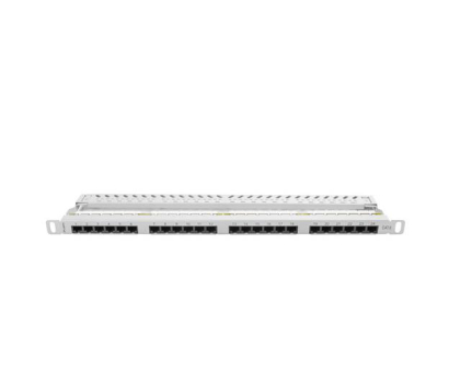 Akcesorium do szafy RACK LANBERG Patch Panel 24 Port 0.5U Kat.6 szary PPU6-0024-S